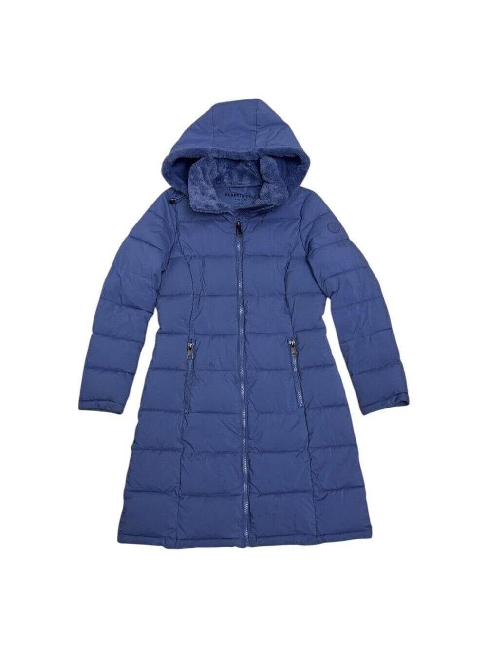KENNETH COLE REACTION Designer Winter Puffer Long Parka Coat Womens Small